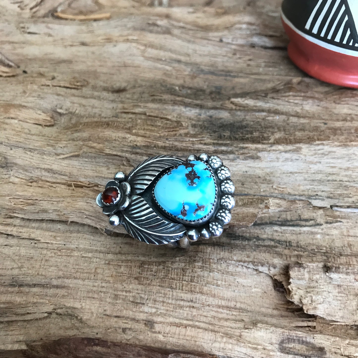 Golden Hills Turquoise Ring~ Sterling Silver~ Artisan Handmade