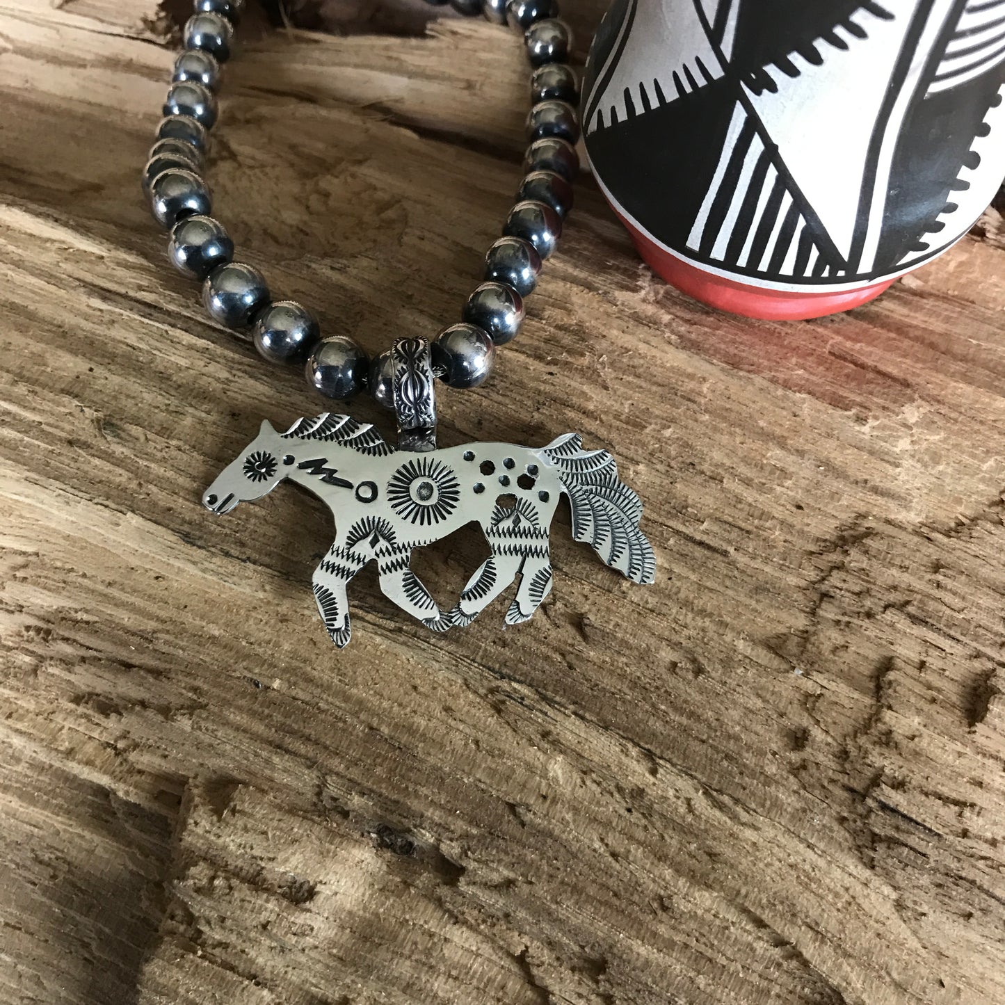 SPIRIT PONY pendant~ Sterling Silver~ Artisan Handmade ~ 1070