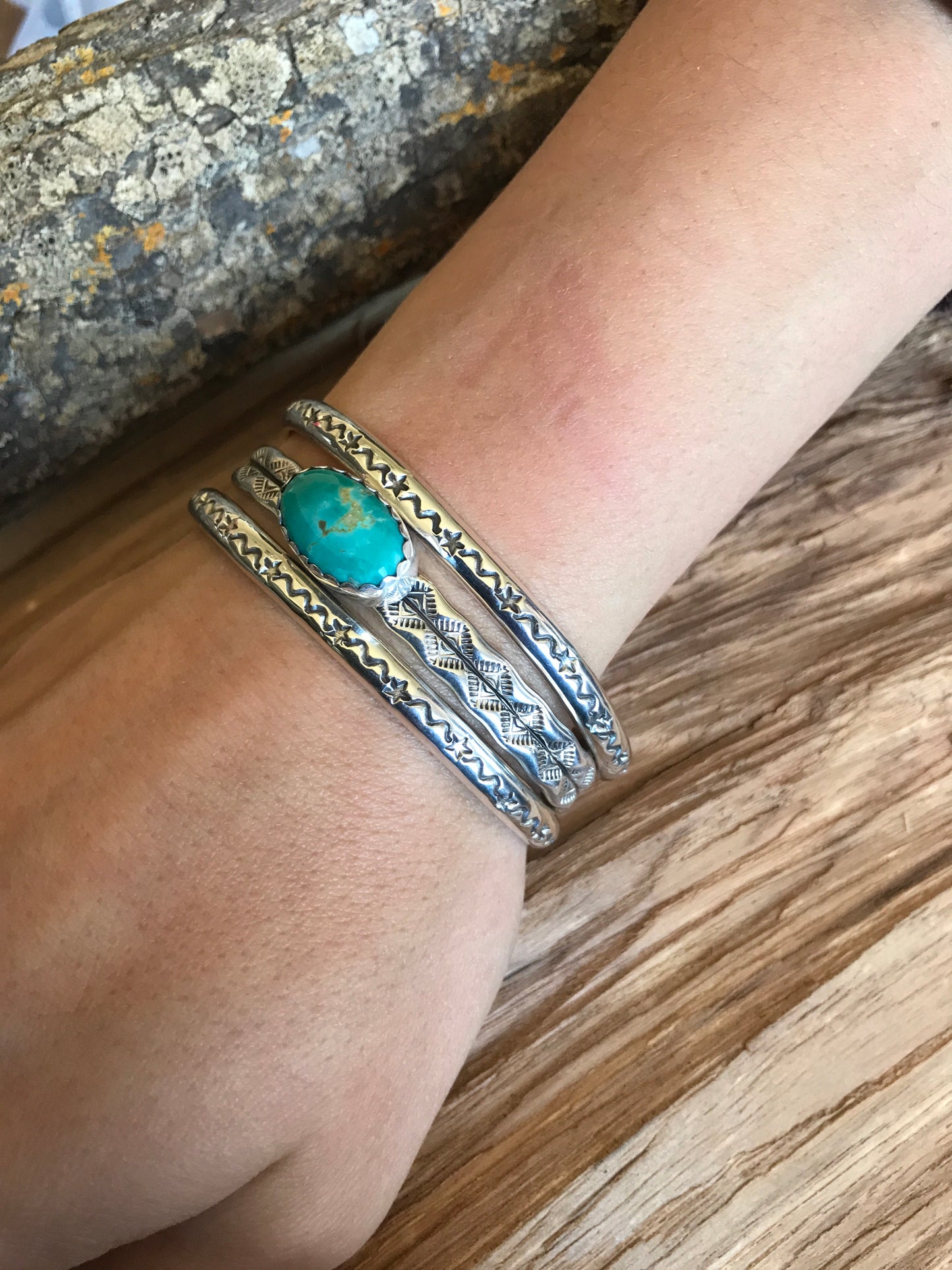 REACH FOR THE STARS~ Stacker Cuff Bracelet Set~ Sterling Silver~ Artisan Handmade