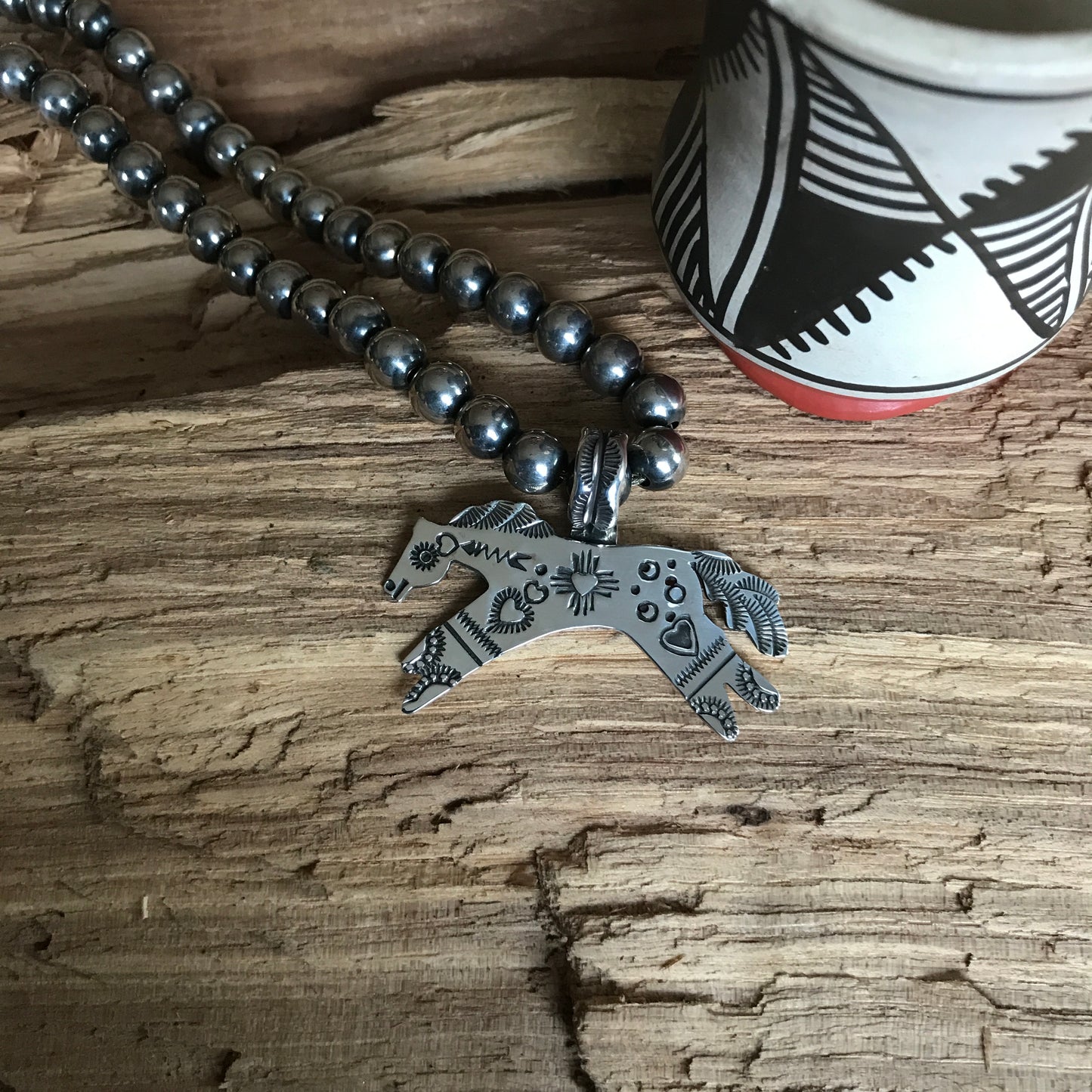 SPIRIT PONY pendant~ Sterling Silver~ Artisan Handmade ~ 1068