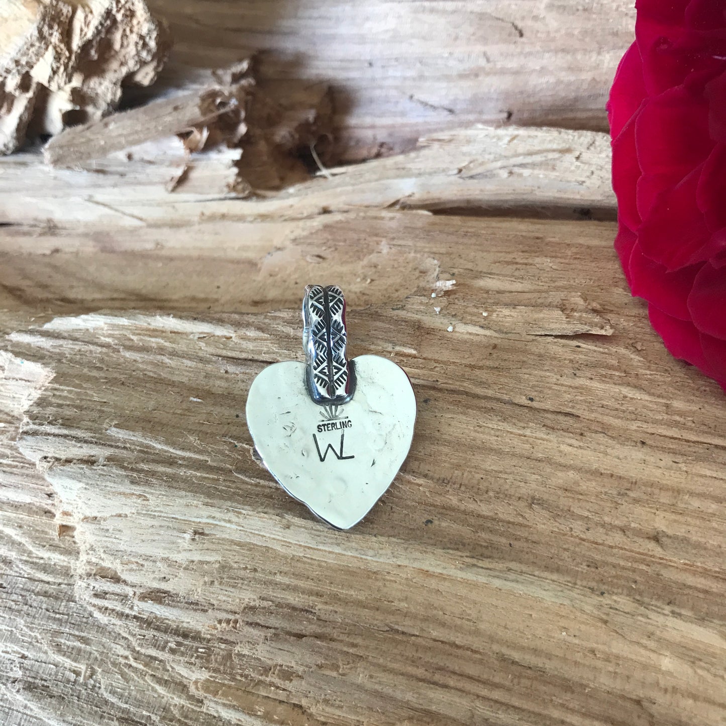 Mi Flora Corazon~ My Heart flower Pendant~ Sterling Silver~ Artisan Handmade ~ 1152