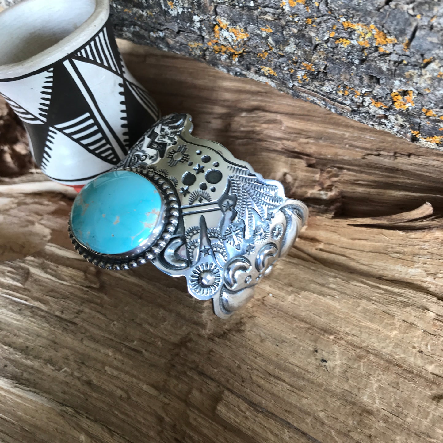 SPIRIT PONY Royston High Grade Turquoise Cuff Bracelet~ Sterling Silver~ Artisan Handmade~ 1057