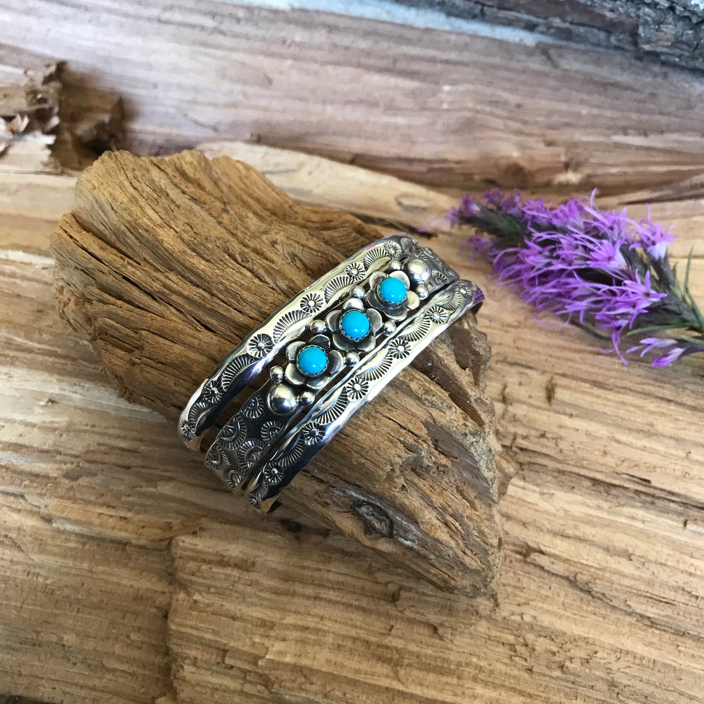 Stacker Cuff Bracelet Set~ Sterling Silver~ Artisan Handmade