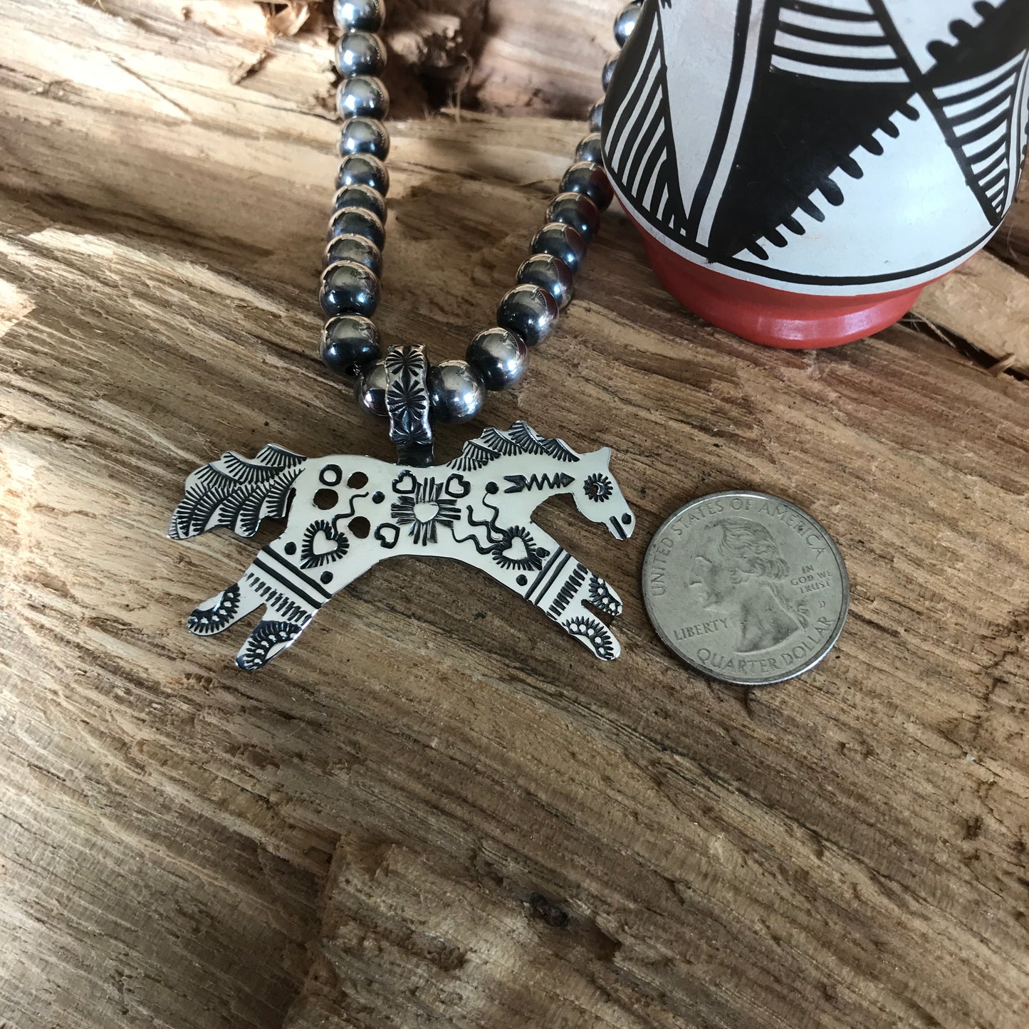 SPIRIT PONY pendant~ Sterling Silver~ Artisan Handmade~ 1061