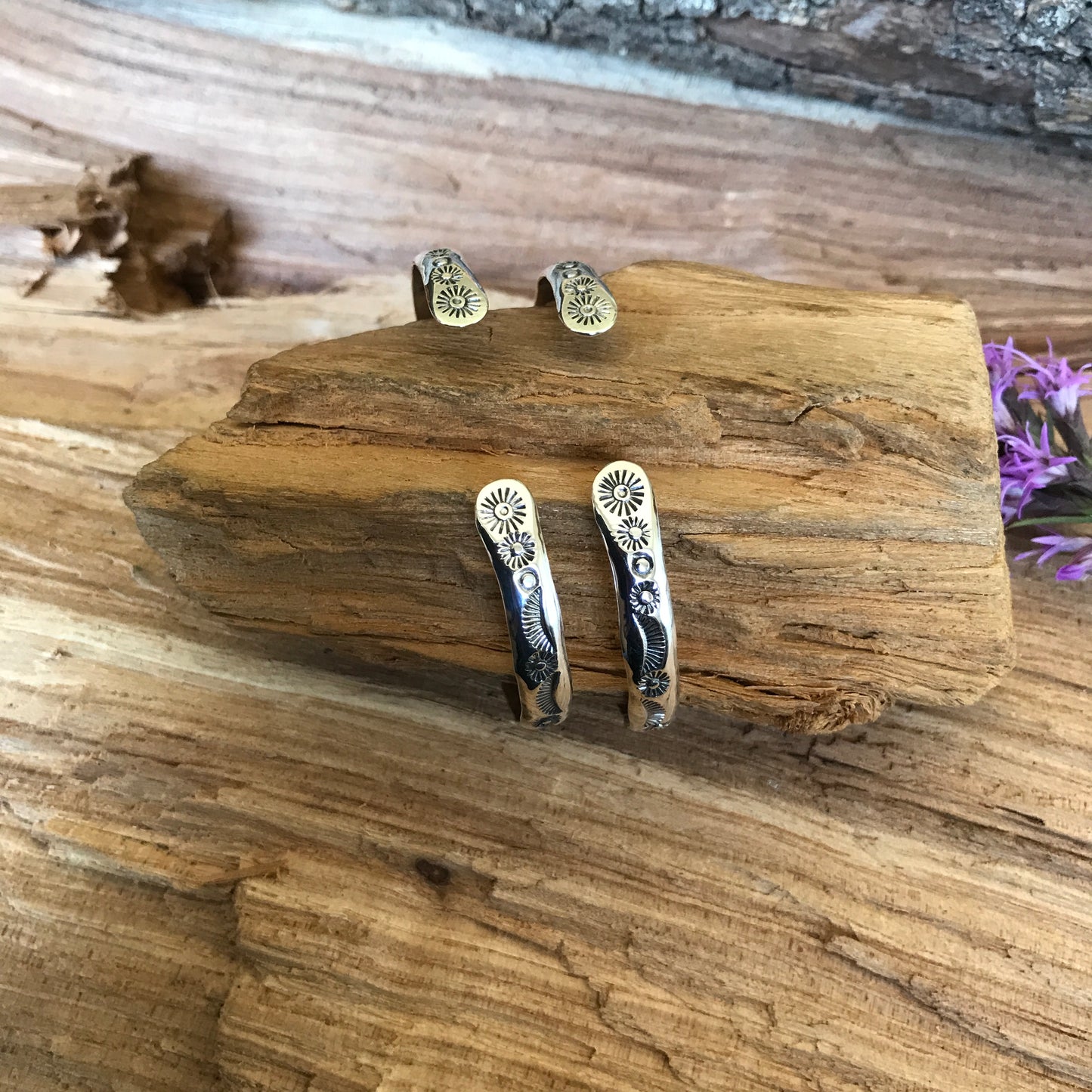 Stacker Cuff Bracelet Set~ Sterling Silver~ Artisan Handmade