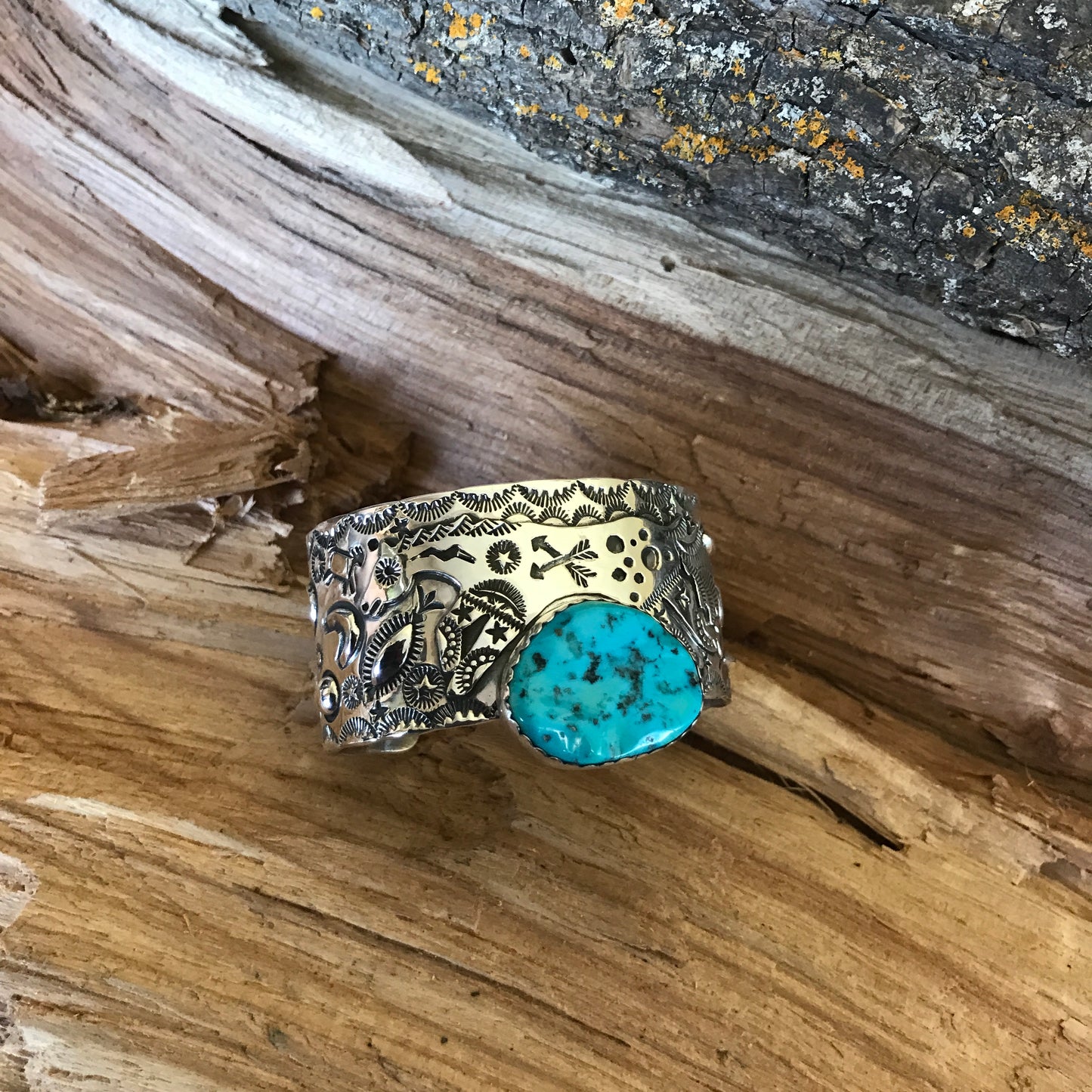 SPIRIT PONY Sleeping Beauty Turquoise Cuff Bracelet~ Sterling Silver~ Artisan Handmade