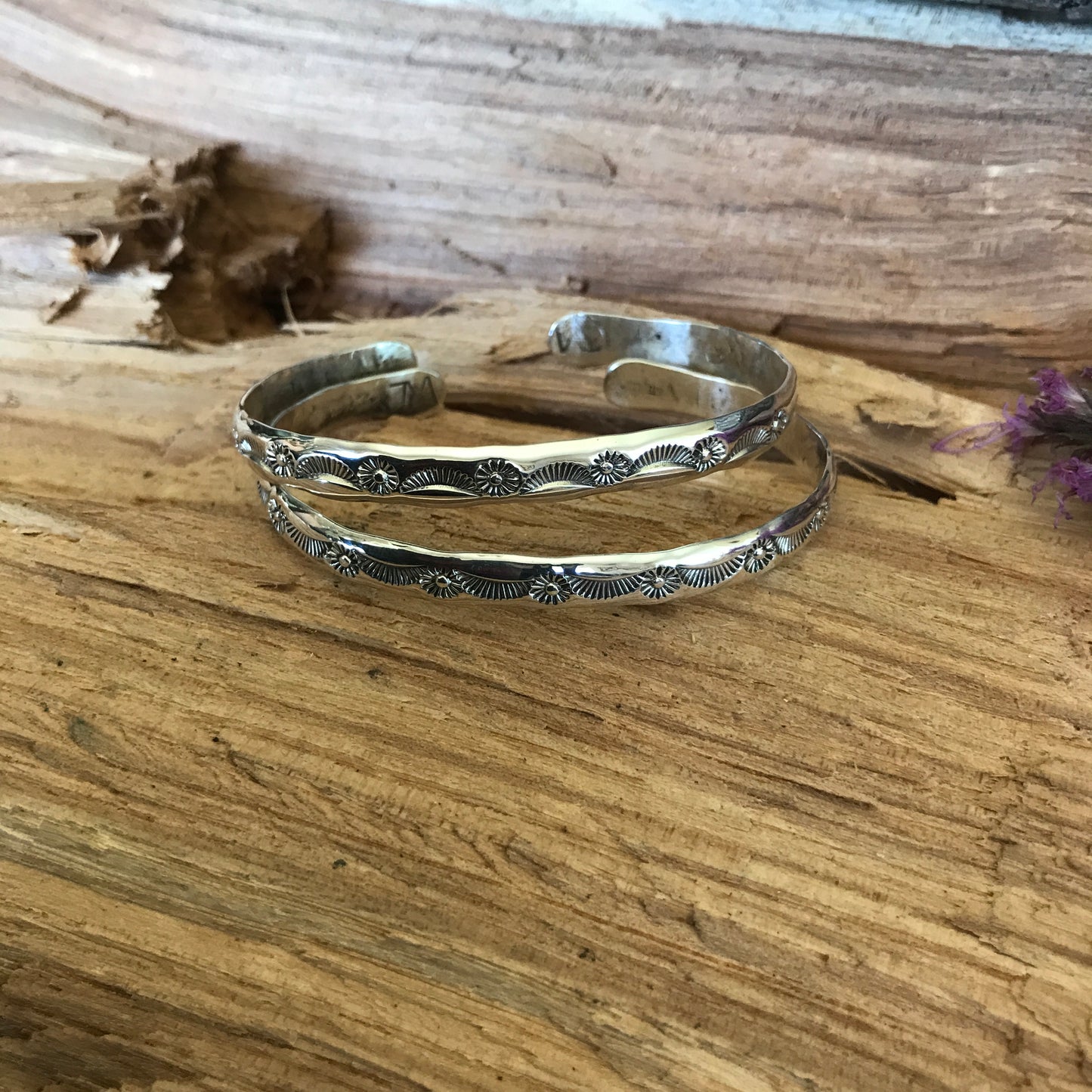 Stacker Cuff Bracelet Set~ Sterling Silver~ Artisan Handmade