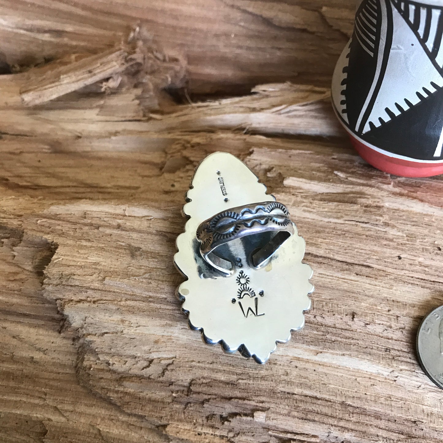 Bluebird Azurite with a Sleeping Beauty Wildflower Ring~Sterling Silver~ Artisan Handmade~ Size 10