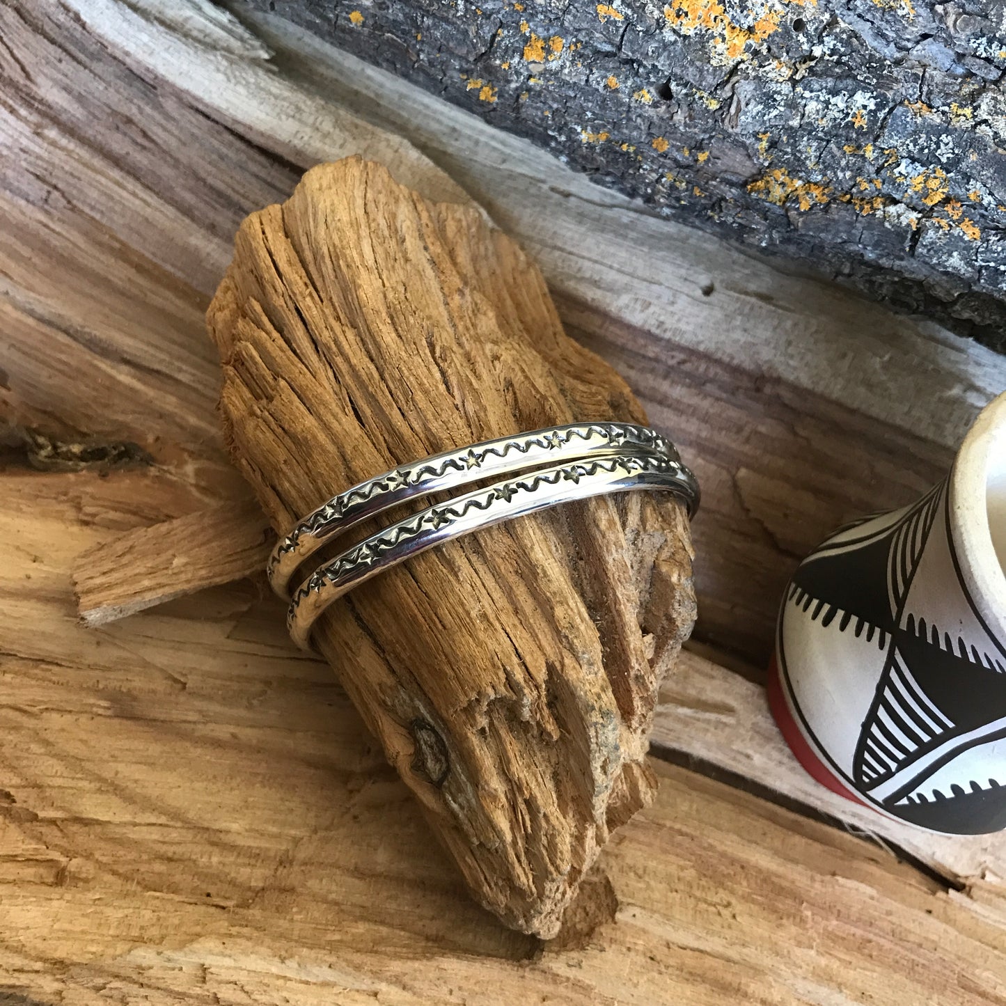 REACH FOR THE STARS~ Stacker Cuff Bracelet Set~ Sterling Silver~ Artisan Handmade