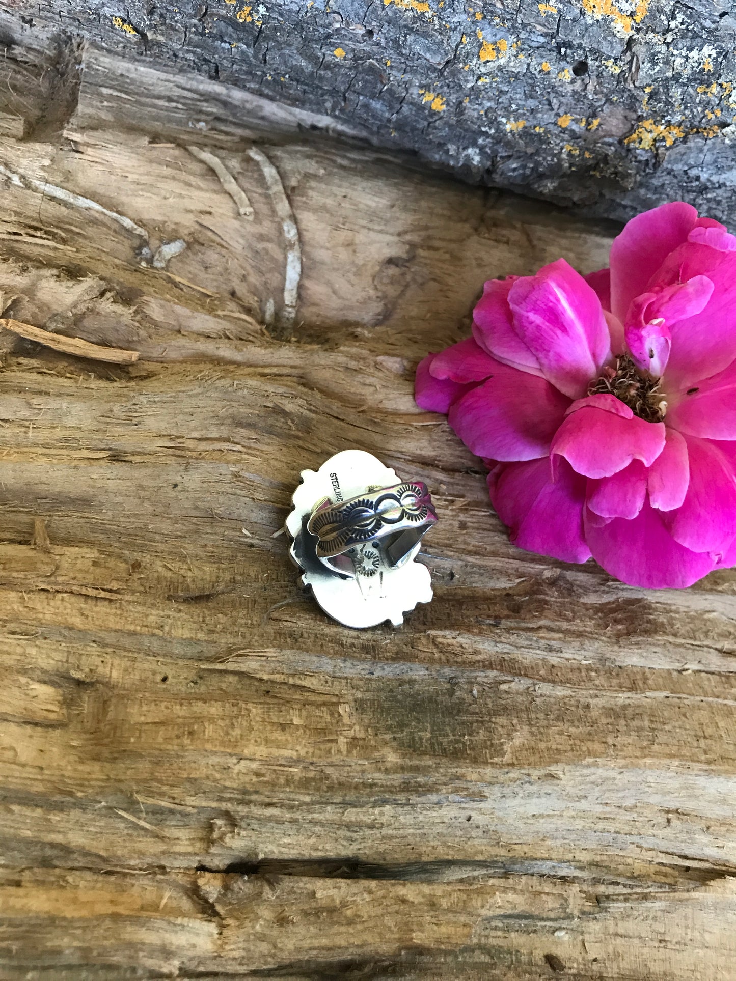 Bumblebee Jasper ring~ Sterling Silver~ Artisan Handmade~ Size 7 ~ 1167