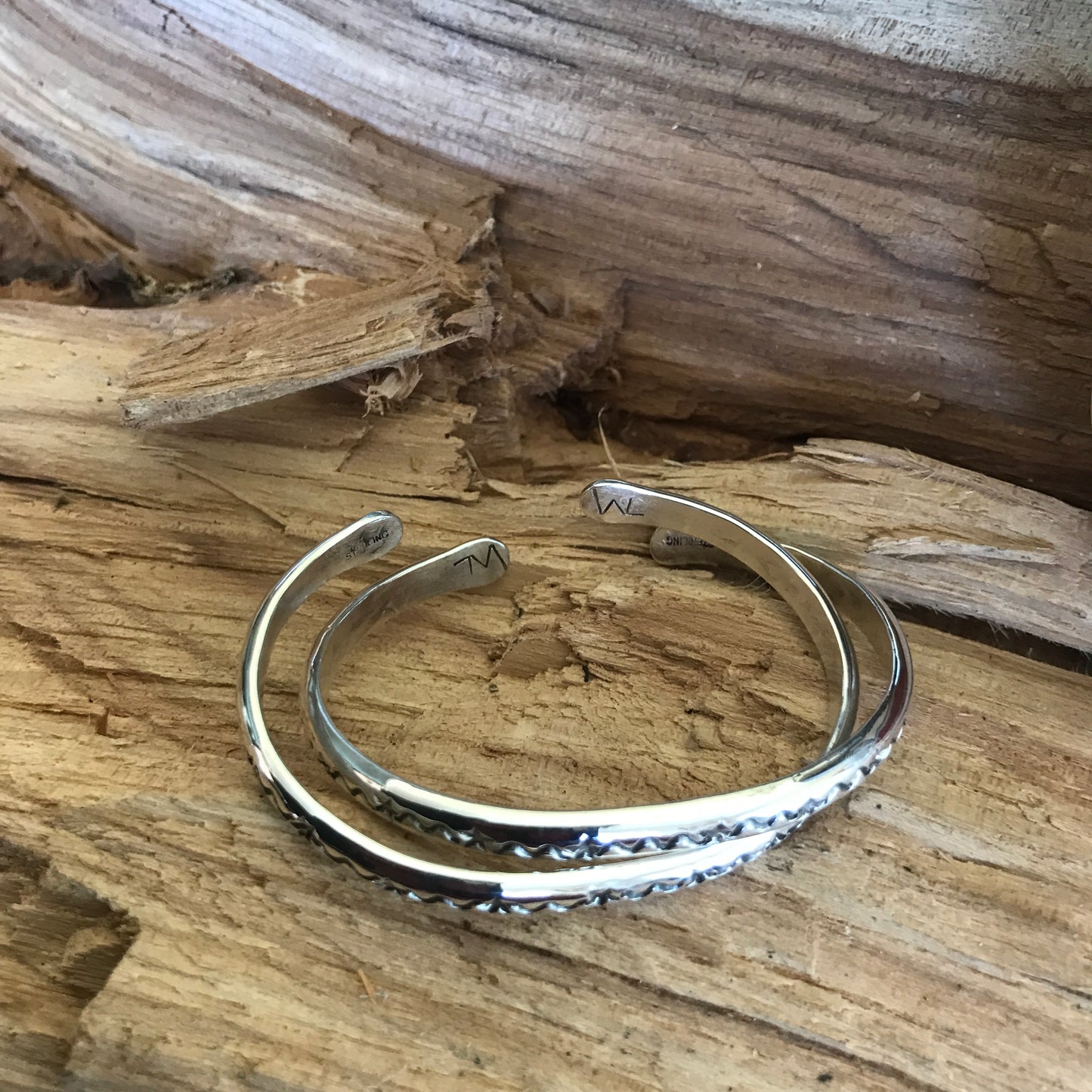 REACH FOR THE STARS~ Stacker Cuff Bracelet Set~ Sterling Silver~ Artisan Handmade