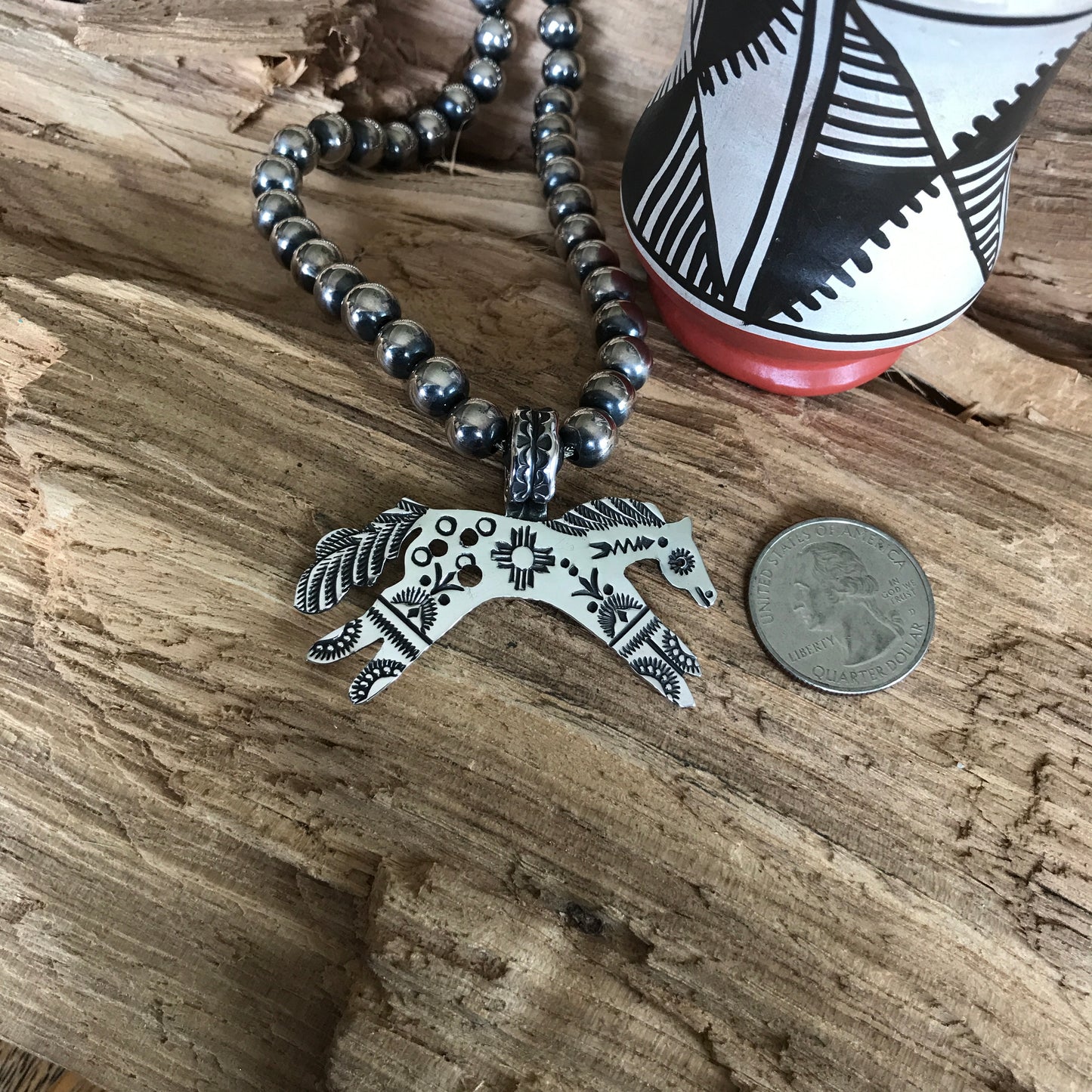 SPIRIT PONY pendant~ Sterling Silver~ Artisan Handmade