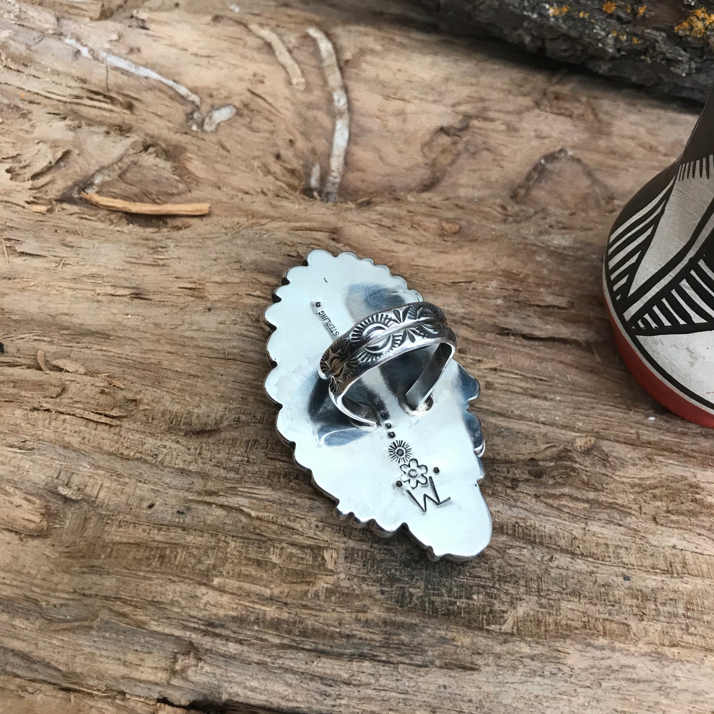 Bumblebee Jasper ring~ Sterling Silver~ Artisan Handmade~ Size 8