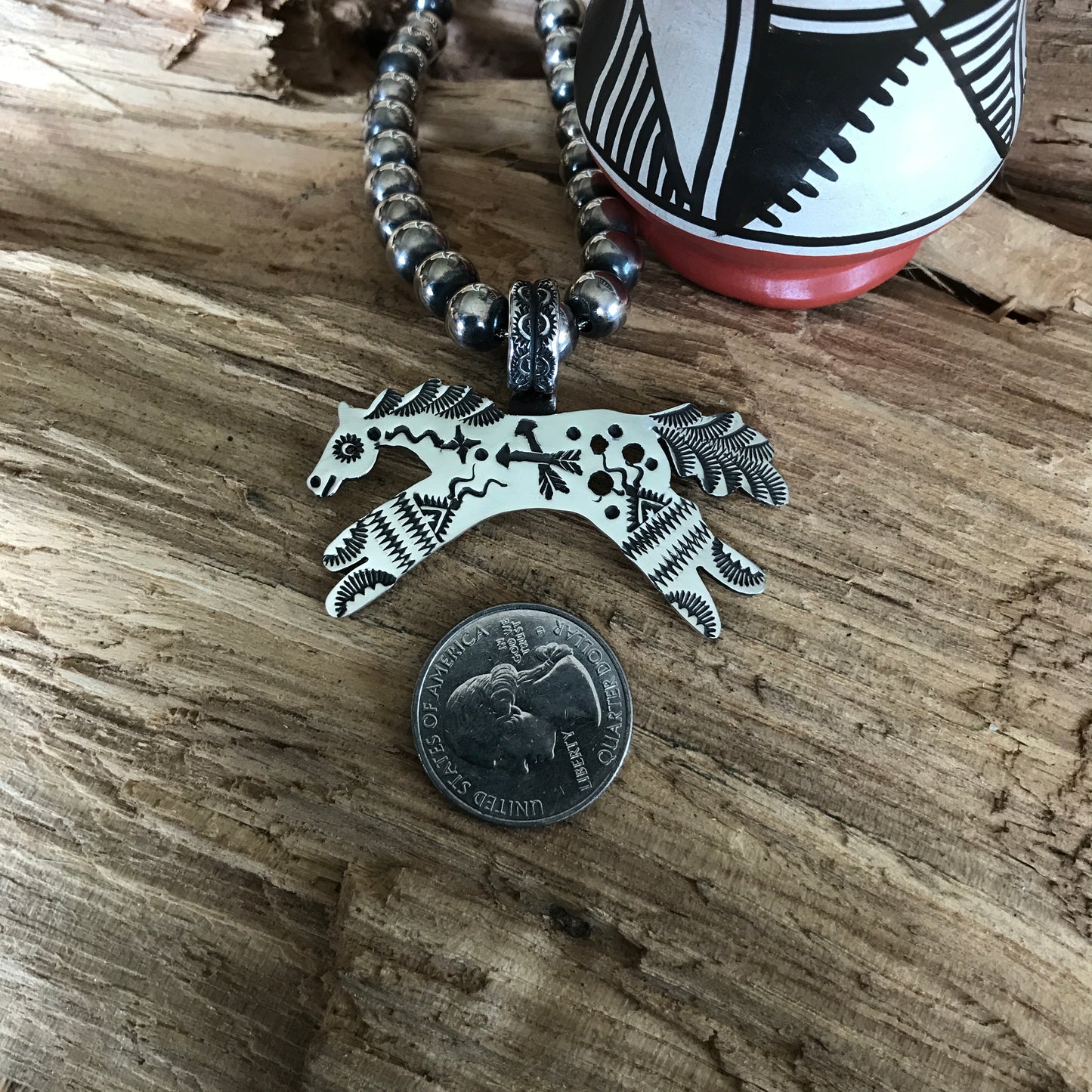 SPIRIT PONY pendant~ Sterling Silver~ Artisan Handmade