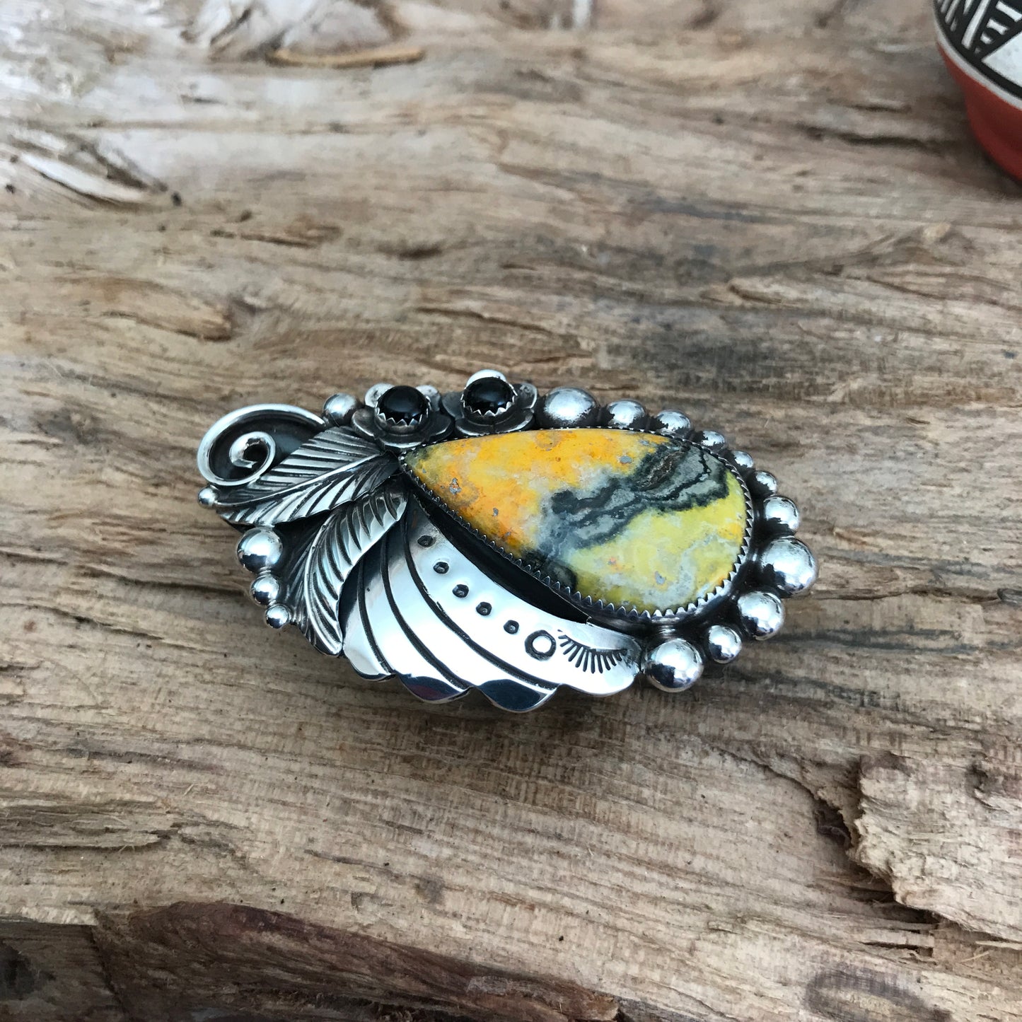 Bumblebee Jasper ring~ Sterling Silver~ Artisan Handmade~ Size 8