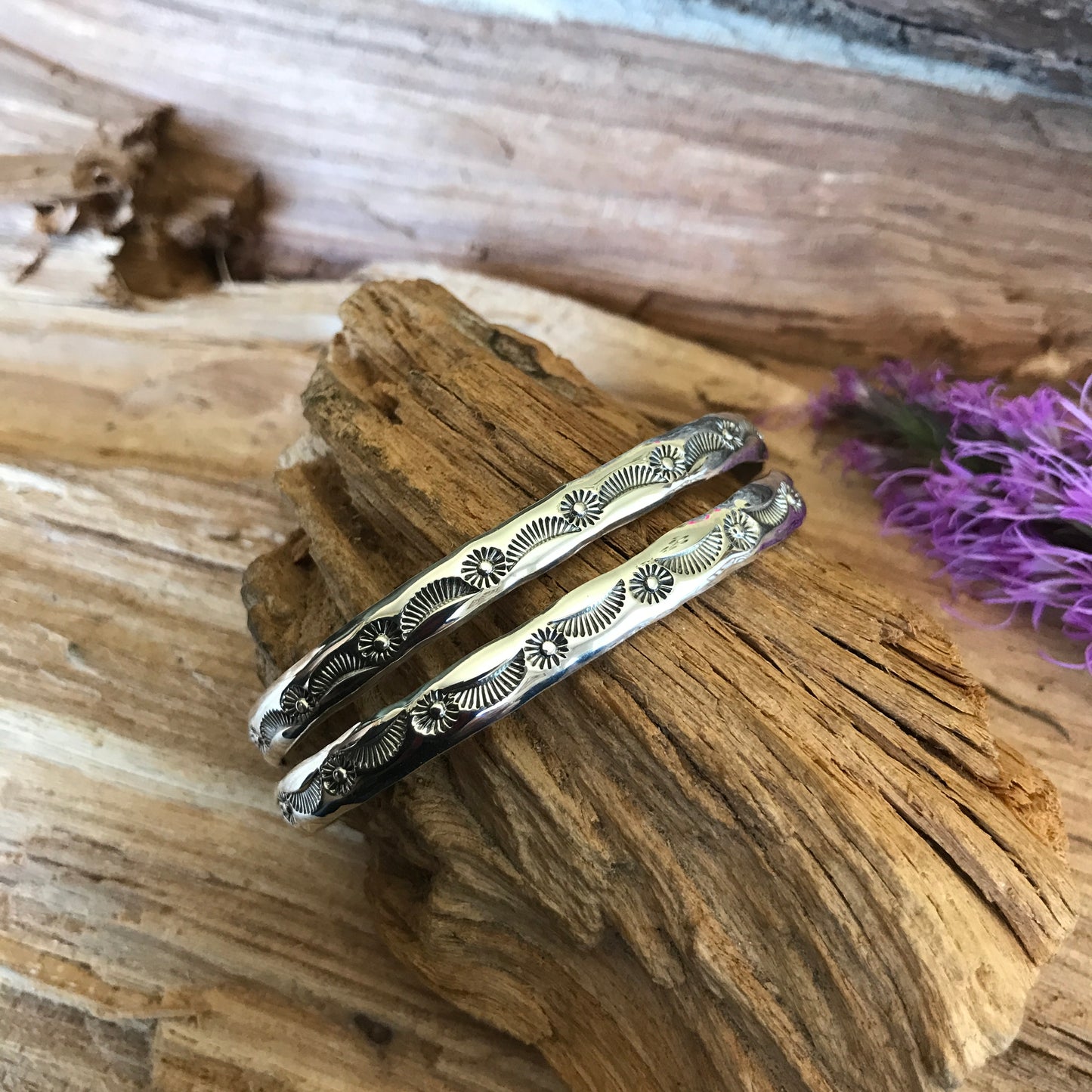 Stacker Cuff Bracelet Set~ Sterling Silver~ Artisan Handmade