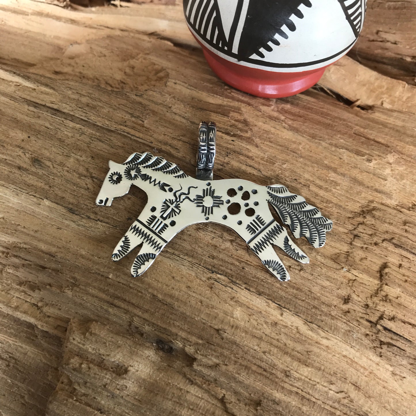 SPIRIT PONY pendant~ Sterling Silver~ Artisan Handmade~ 1066