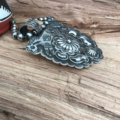 SPIRIT PONY pendant~ Sterling Silver~ large pendant~ Artisan Handmade