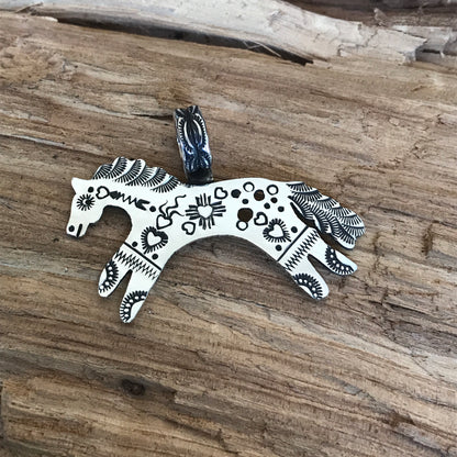 SPIRIT PONY pendant~ Sterling Silver~ Artisan Handmade