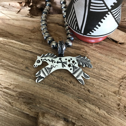 SPIRIT PONY pendant~ Sterling Silver~ Artisan Handmade