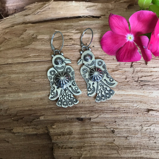 Thunderbird Earrings~ Sterling Silver~ Dangle earrings~ 2 3/8” long~ Artisan Handmade