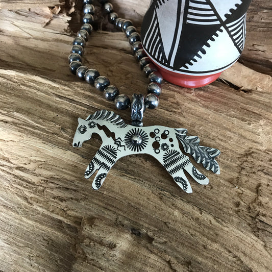 SPIRIT PONY pendant~ Sterling Silver~ Artisan Handmade