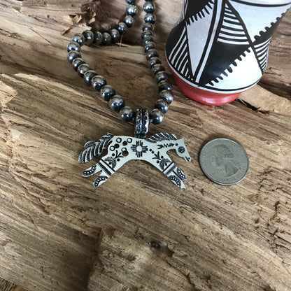 SPIRIT PONY pendant~ Sterling Silver~ Artisan Handmade