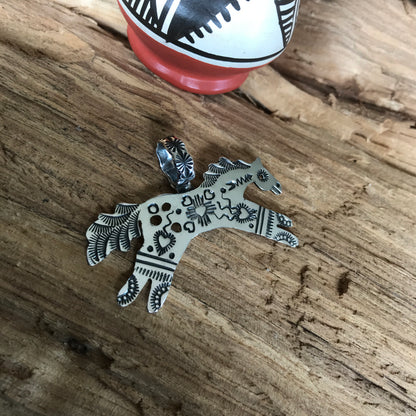 SPIRIT PONY pendant~ Sterling Silver~ Artisan Handmade