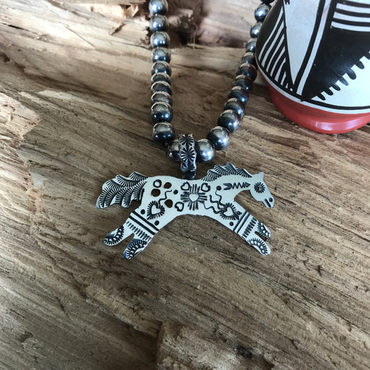 SPIRIT PONY pendant~ Sterling Silver~ Artisan Handmade