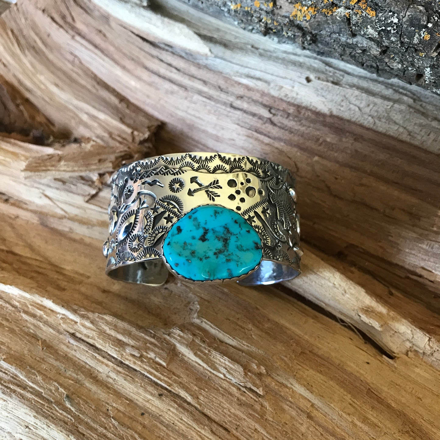 SPIRIT PONY Sleeping Beauty Turquoise Cuff Bracelet~ Sterling Silver~ Artisan Handmade