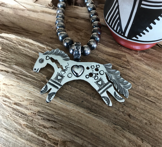 SPIRIT PONY pendant~ Sterling Silver~ Artisan Handmade