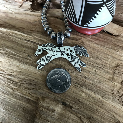 SPIRIT PONY pendant~ Sterling Silver~ Artisan Handmade