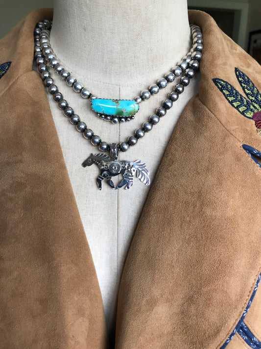 SPIRIT PONY pendant~ Sterling Silver~ Artisan Handmade
