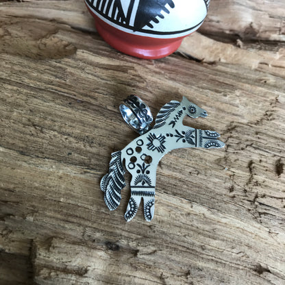 SPIRIT PONY pendant~ Sterling Silver~ Artisan Handmade