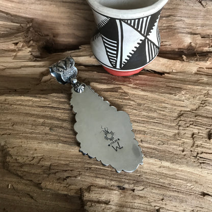 Black Jack Turquoise Pendant~ Sterling Silver~ Artisan Handmade