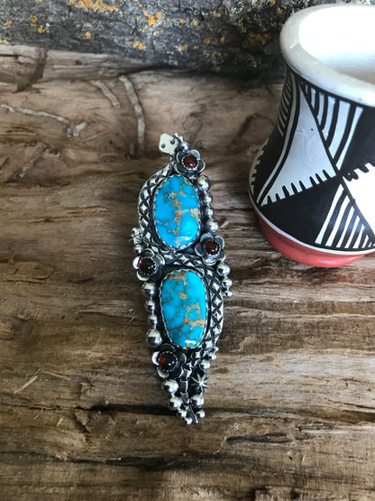 Sierra Bella Turquoise Rattlesnake Ring~ Sterling Silver~ Artisan Handmade~ Size 9