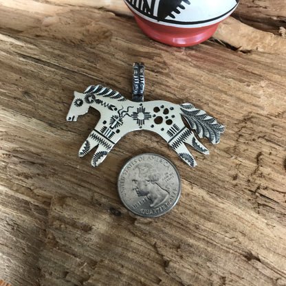SPIRIT PONY pendant~ Sterling Silver~ Artisan Handmade~ 1066
