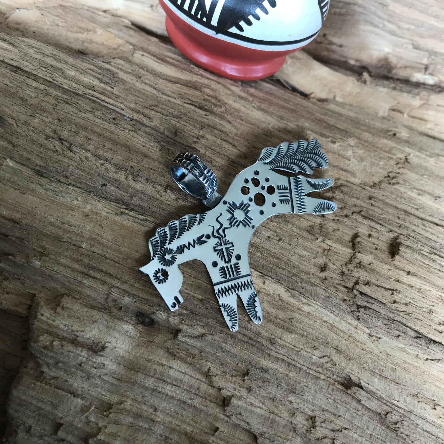 SPIRIT PONY pendant~ Sterling Silver~ Artisan Handmade~ 1066
