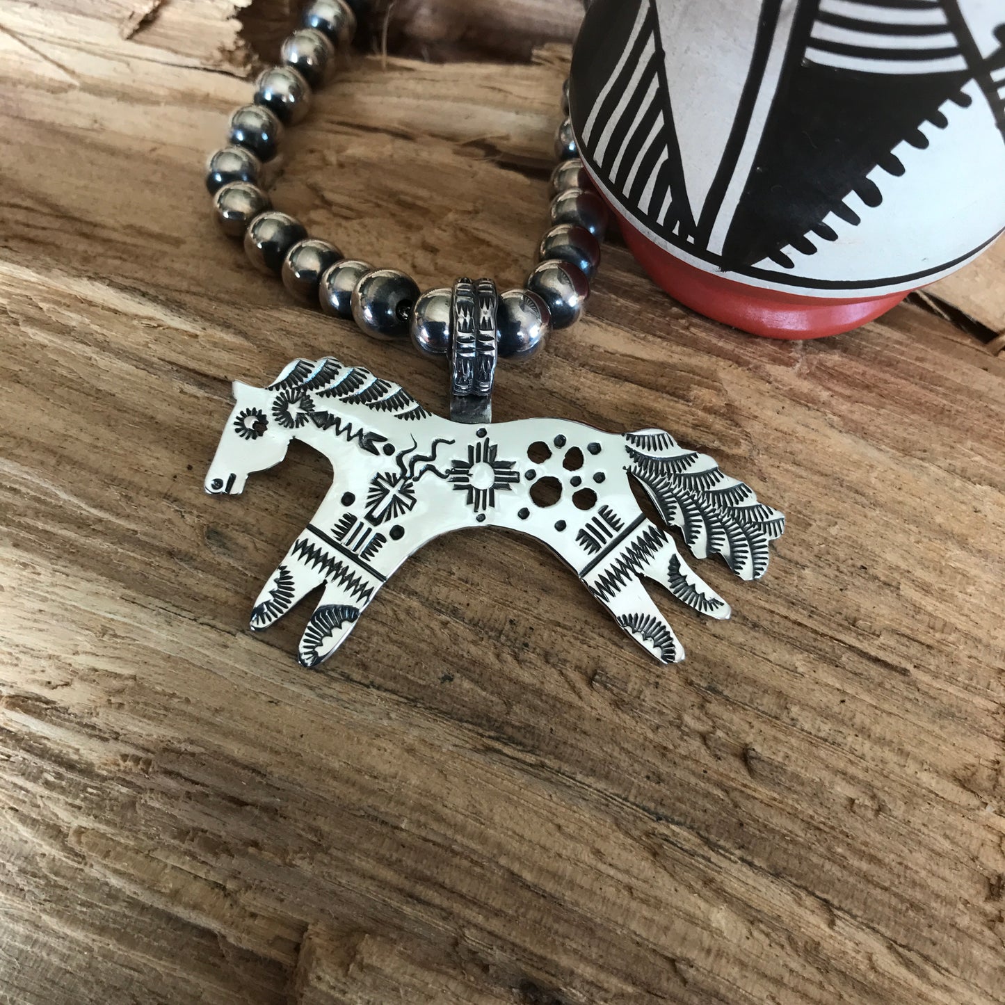 SPIRIT PONY pendant~ Sterling Silver~ Artisan Handmade~ 1066