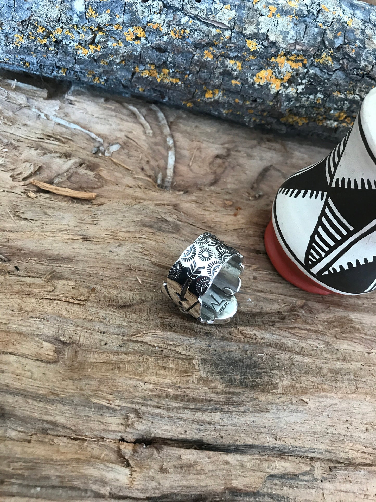 Mens White Buffalo Turquoise Ring~ Reserved for Pam~ size 13