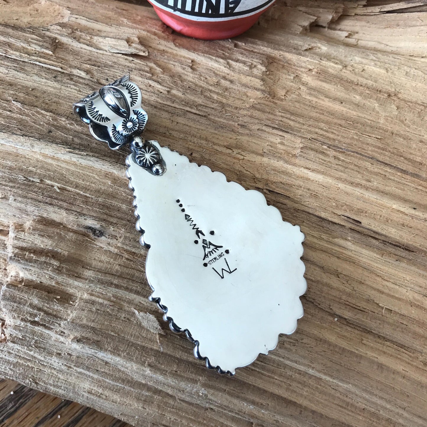 Sonora Sunrise Large Statement Pendant  with Carnelian Wildflowers~ Sterling silver~ Southwestern style (5170)