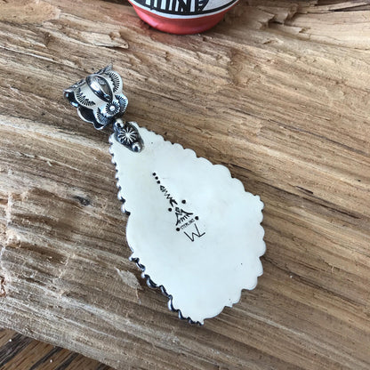 Sonora Sunrise Large Statement Pendant  with Carnelian Wildflowers~ Sterling silver~ Southwestern style (5170)