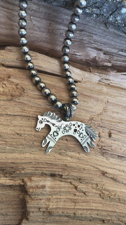 SPIRIT PONY pendant~ Sterling Silver~ Artisan Handmade