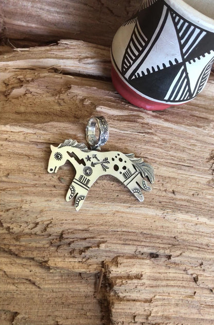 SPIRIT PONY pendant~ Sterling Silver~ Artisan Handmade