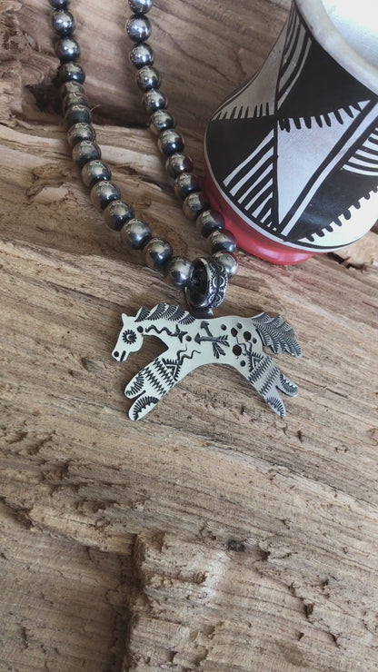 SPIRIT PONY pendant~ Sterling Silver~ Artisan Handmade