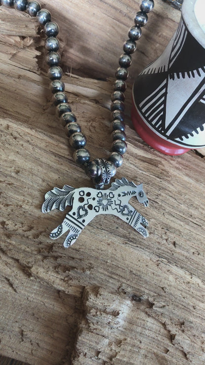 SPIRIT PONY pendant~ Sterling Silver~ Artisan Handmade